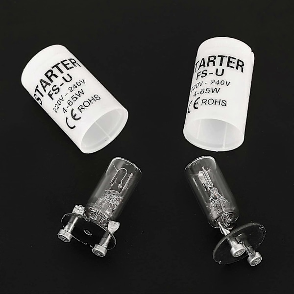 12 Stycken Lysrörsglimstarter 4-65W 200-250V LED Starter för LED-lysrör Starter Lysrör LED för Lysrör Neon T (FMY)