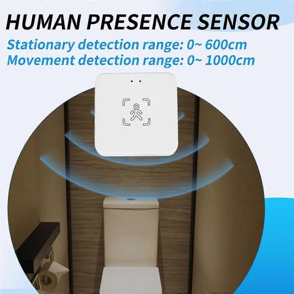 Tuya Zigbee Människonärvarodetektor med Hållare Människokropps PIR-sensor (FMY)
