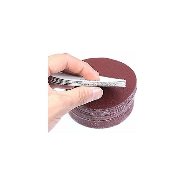 120 stk./sæt 6 tommer 150 mm runde slibeskiver slibepapir korn 80/100/120/180/240/320 slibeskive og krog til slibemaskine korn (FMY)