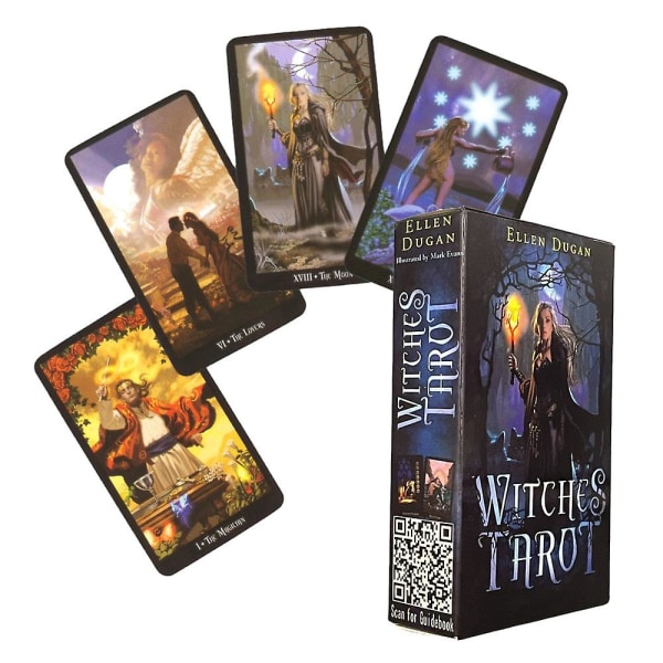 Hekse Orakelkort Spil Hekse Runer til Spådomskunst Tarotkort til Begyndere Astrologi Brætspil Engelsk Kort (FMY)