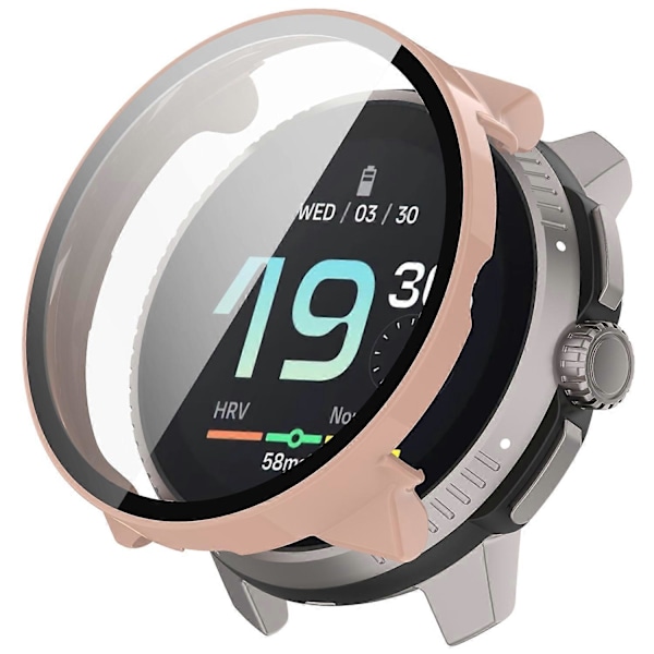 Skyddshölje för Suunto Race S PC-ram med härdat glasfilmskydd - Elfenbensvitt (FMY) Pink Suunto Race S