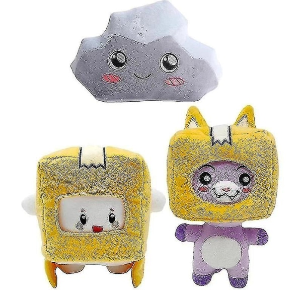 Söta Baby Lankybox Plyschleksaker Boxy/katt/foxy/rocky Kawaii Cartoon Robot Stoppade Anime Plyschdockor Leksaker För Barn Gåvor  (FMY) 25cm