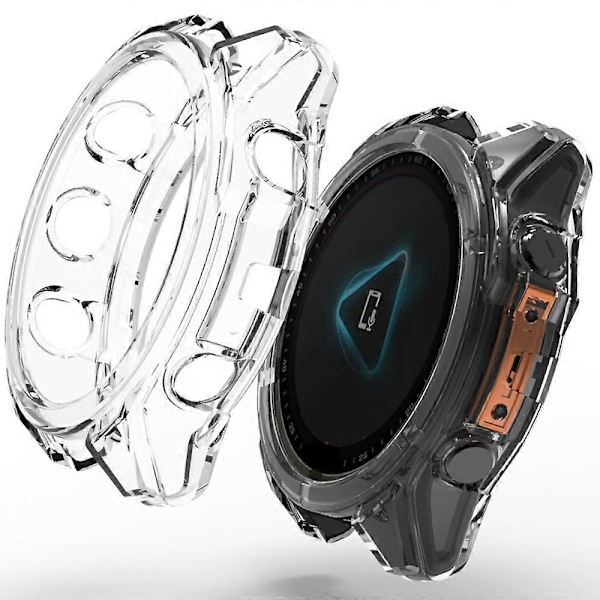 Skyddshölje för Garmin Fenix 8 51mm Klocka Stötsäkert TPU-skal Halvomslutet (FMY) Multicolor Style A