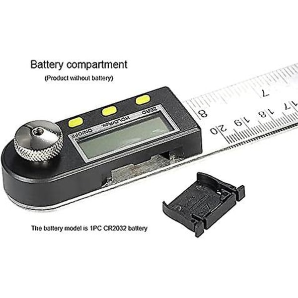 0-200mm rostfritt stål LCD digital vinkelmätare-goniometer Finder linjal-digital vinkelmätare-multifunktionell digital (FMY)