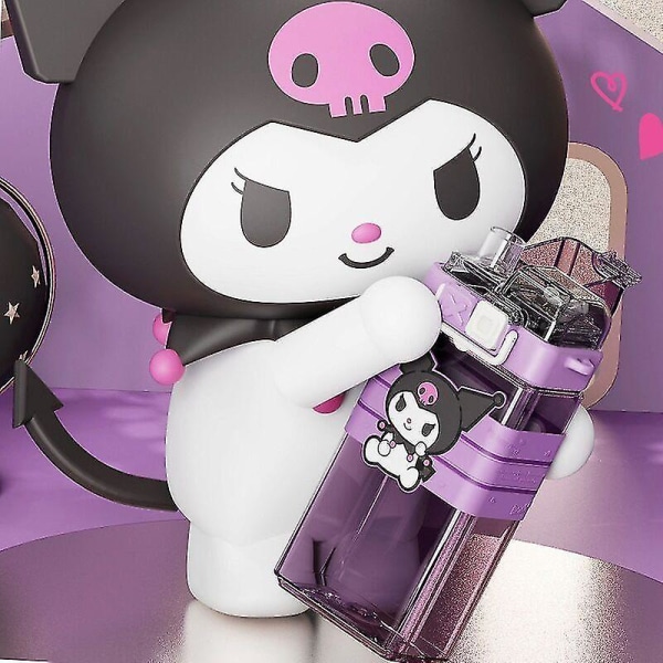 Nye Kawaii Sanrioed vandflasker Cute Anime Cinnamoroll Kuromi Cartoon Portable Cup 520 ml flaskegave til børn Drenge Piger Gave (FMY) 520ml Kuromi