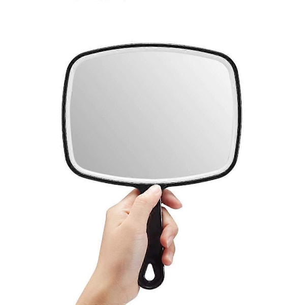 Käsikäyttöinen peili, musta käsikäyttöinen peili kahvalla, 9\" L x 12.4\" K (FMY)