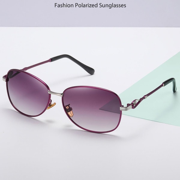 Kvinnor, överdimensionerade polariserade solglasögon Damer stora nyanser Klassiska solglasögon (FMY)