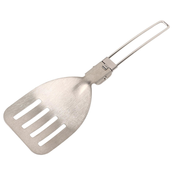 Rustfrit stål foldbar spatel med låsedesign, letvægts bærbar foldbar madspatel til udendørs camping madlavning (FMY) Spatula