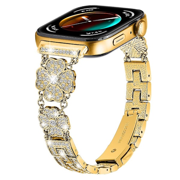 Armband för Huawei Watch Fit 3 Smartwatch, Metallarmband med Strass - Silver (FMY) Gold Huawei Watch Fit 3