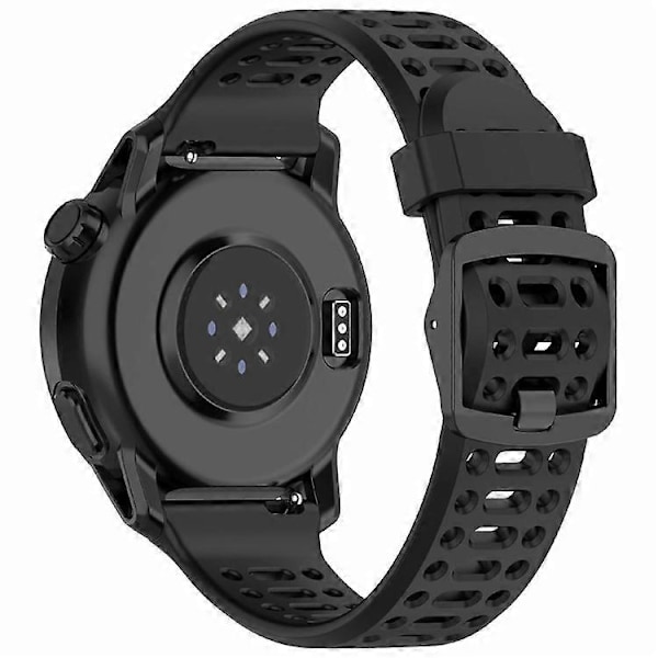Kompatibel med Coros Pace 2 / Apex 2 / Apex 42mm Silikone Urrem Ensfarvet 20mm Urrem (FMY) Black