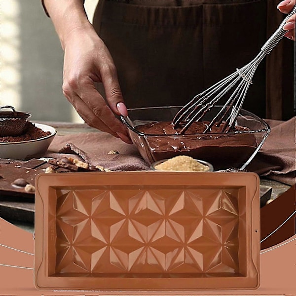 Dyb Chokoladebar Forme | Silikone Chokoladeform | Varmebestandig Chokoladebar Form (FMY) 2pcs