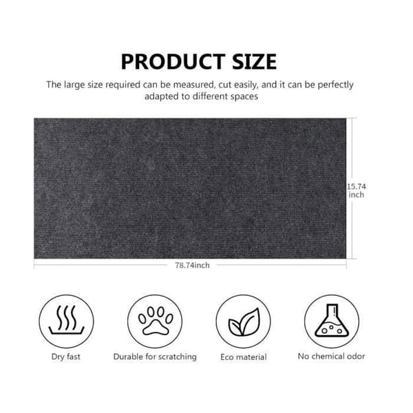Veggmontert klorestativ, selvklebende klorematte for sofa, 200 cm x 40 cm, DIY-klorestativ for sofa, beskytter vegger, 1 stk. - wj SC（FMY）