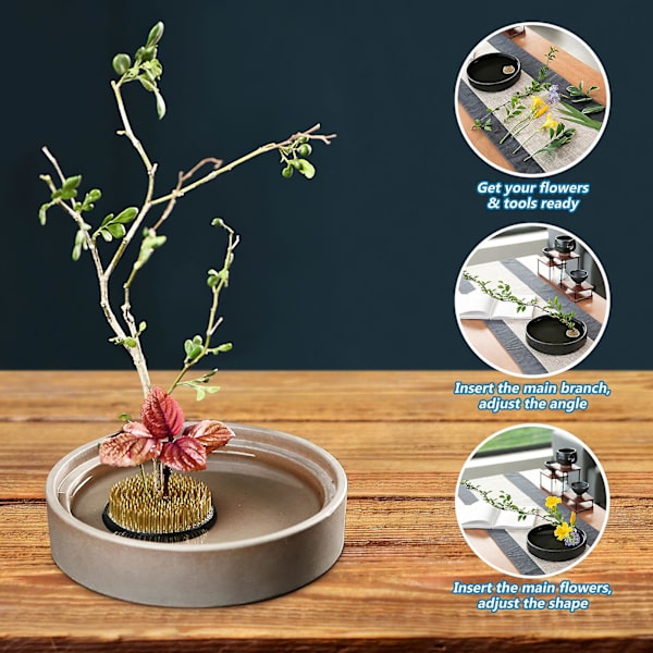 1 st blomarrangemang grodor koppar blomma groda fixering stift halkfri blomarrangemang hållare  (FMY) Golden 4cm