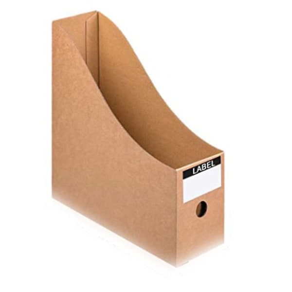 1-pakkaus Kraft Cardboard -lehtiteline, kirjahyllyliuskat, pöytätiedostojen organizer (90*260*270mm) (FMY)