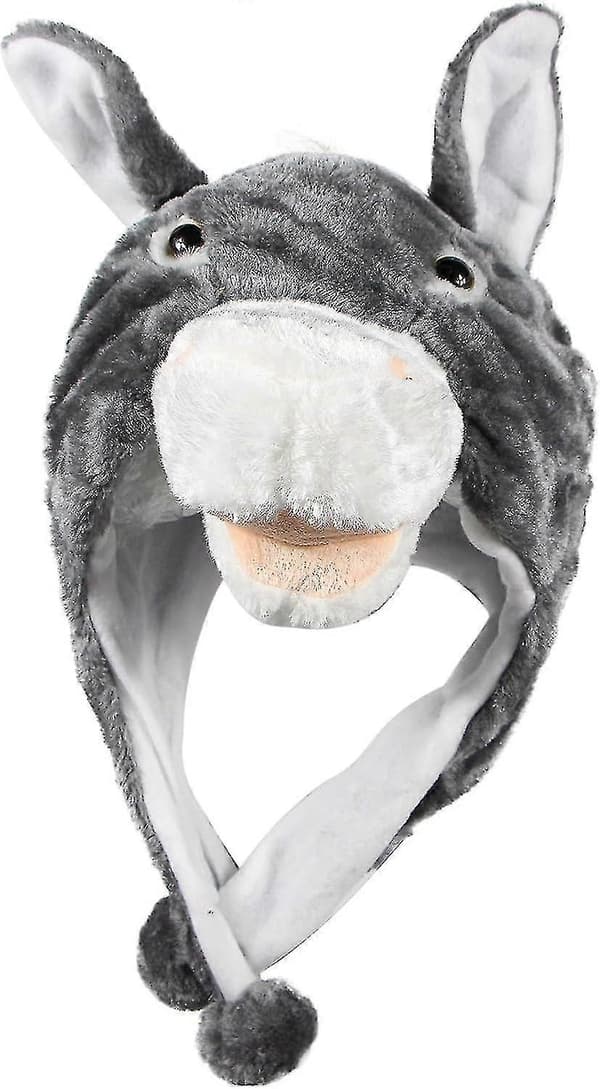Plushdjur Hattar i En Storlek, Polyester med Fleecefoder, Bra Premium (FMY) Donkey Small-Large