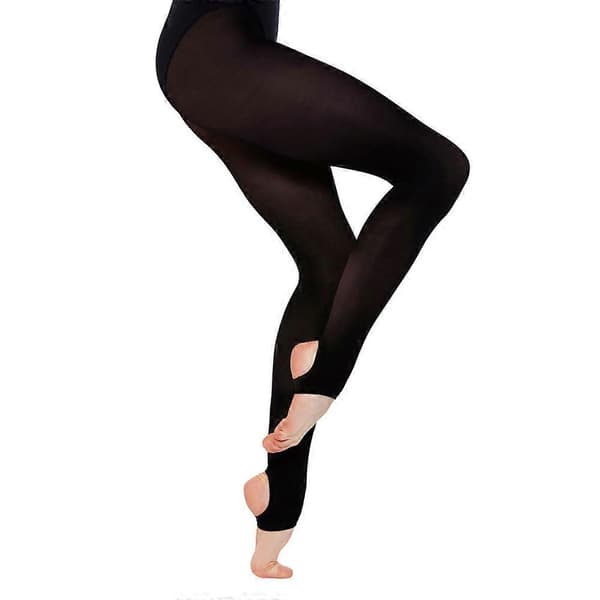 Dame Danse Stirrup Tights (1 Par) (FMY) Black Medium (5ft-5ft8”)