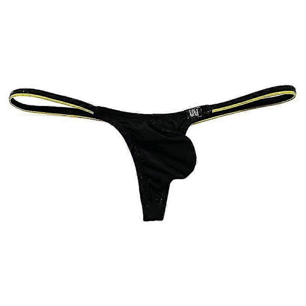 Miesten jääsilkki stringit Mini Micro Bikini G-string Uimahousut Tanga Alushousut Matala Vyötärö Miehen Seksikkäät Ranta-asut Aurinko (FMY) M(27-30inch)
