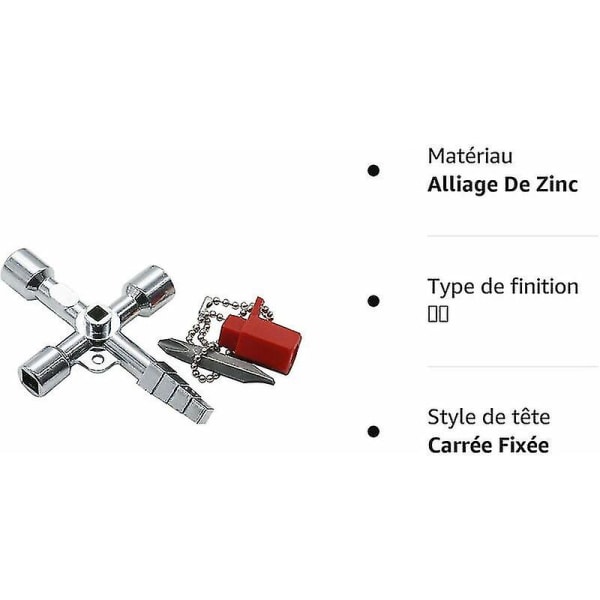 Universalnøkkel - Elektrisk skap trekant firkantet nøkkel egnet for tog elektrisk skap heis multifunksjonelle håndverktøy 1 stk (FMY)