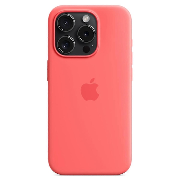 Silikon Telefon Cover til iPhone 15 Pro Case Kompatibel med MagSafe (FMY) Red iPhone 15 Pro