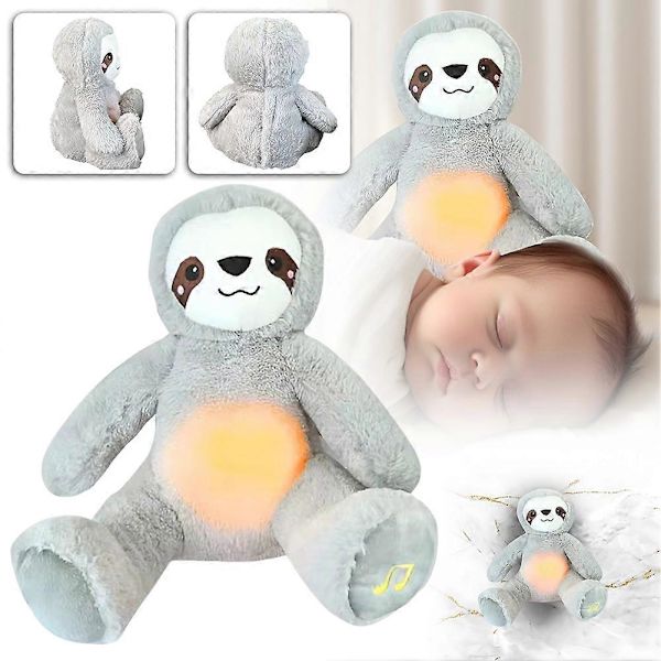 Hengittävä Täytetty Eläin Nukke Uni Rauhoittava Laji Plush Leikki Peli Musiikilla Valo Ahdistuksen Lievitys Plushie Lapsille Taaperoille (FMY) sloth