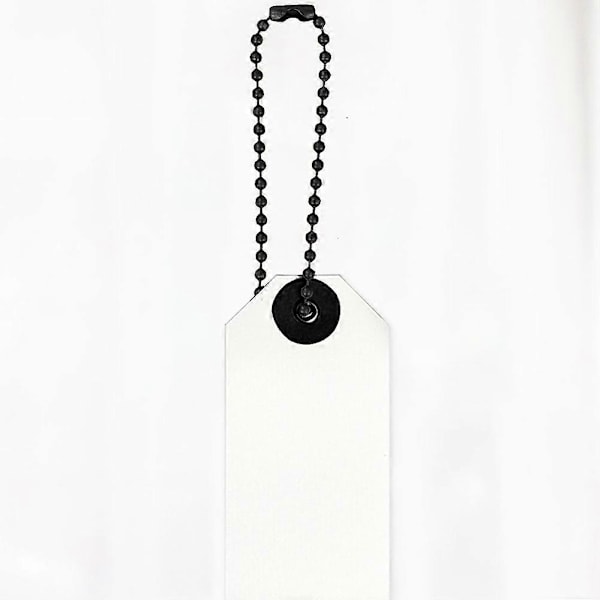 100 st Cirkulär Pärlkedja Ugnslackering Tag Kedja Järnkedja Kulkedja (FMY) Black 15X0.24CM