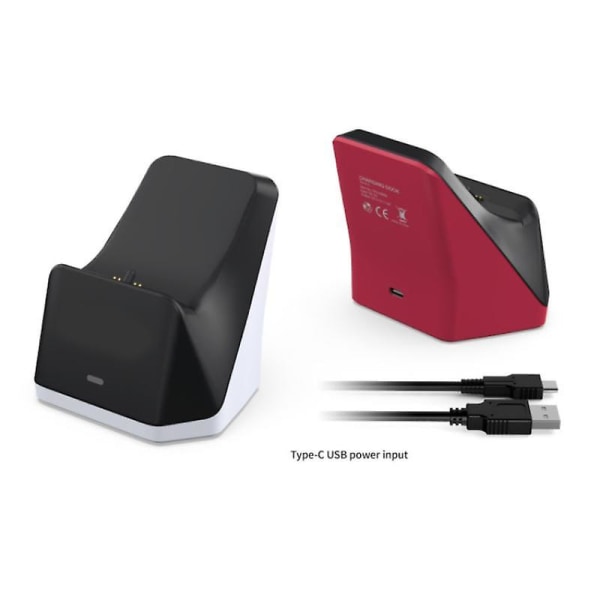 Lader for PS5-kontroller USB Enkelt ladestasjon Dock Stativ Stativ for Sony Playstation 5 for PS5 Gamepad Controller Ny (FMY)