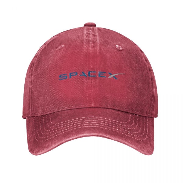 Pesty Denim Spacex Space X Logo Elon Musk Baseball-lippis Kesä Snapback Cowboy  (FMY) Red