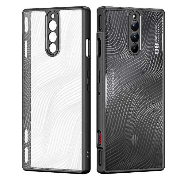 Stötsäkert phone case för Zte Nubia Red Magic 8 Pro / 8 Pro Plus / 8s Pro (6,8 tum), svart (FMY)