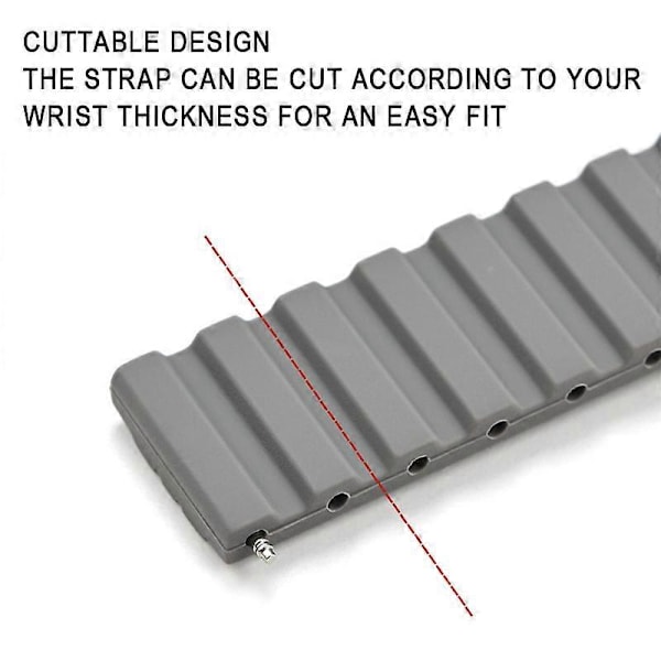 20MM Klokkereim Klippbar Flat Hode Grensesnitt Universal Rem For Patek Phillip (FMY) Gray