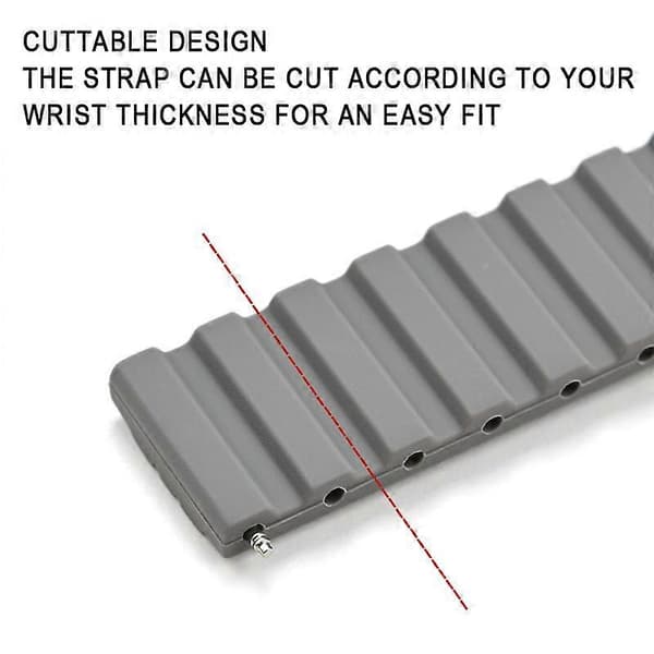 20MM Urrem Justerbar Flad Hoved Interface Universal Rem Til Patek Phillip (FMY) Gray