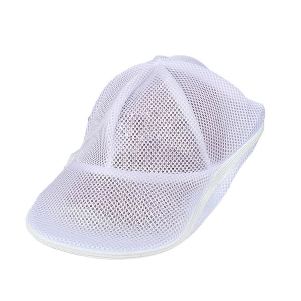 Simple Hat Wash Protector Baseball Cap Cleaner Vaskepose Wash Hat Bag Vaskemaskin Mesh Bag Ny 2stk, hvit (FMY)