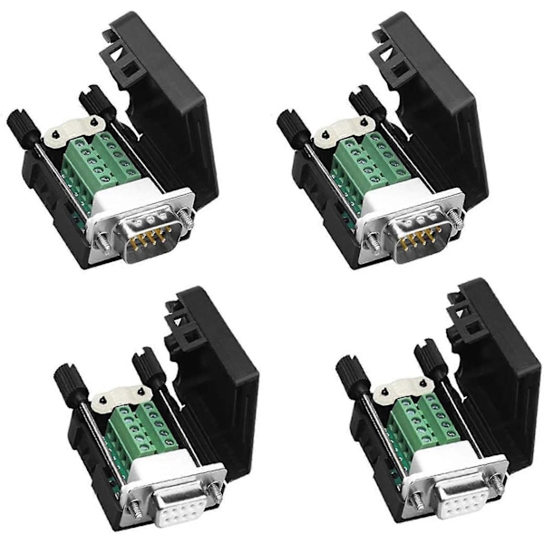 Db9 Loddefri Rs232 D-sub Seriell Til 9-pins Port Terminal Hunn-Hann Adapterkontakt Breakout Board  (FMY)