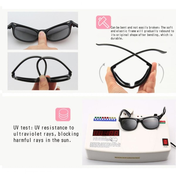 Hjärtformade barnsolglasögon för toddler 0-3 år, Uv 400-skydd (FMY)