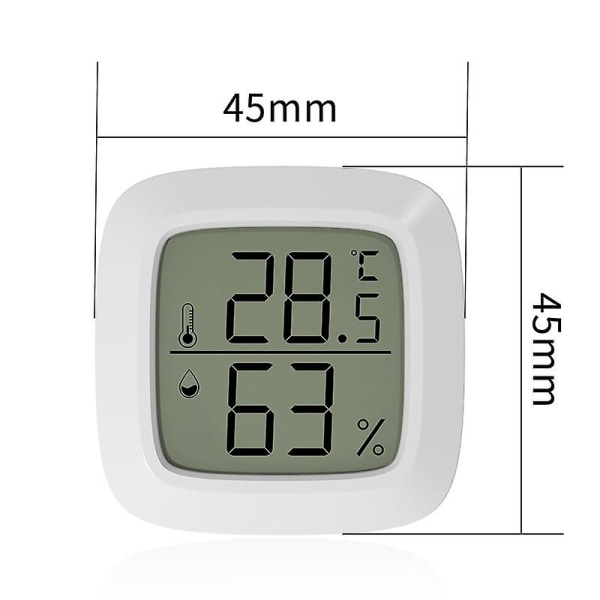 Mini Digital LCD Display Termometer og Hygrometer Indendørs Høj Præcision Temperatur Sensor Husholdning Stonego Hygrometer Måler (FMY)