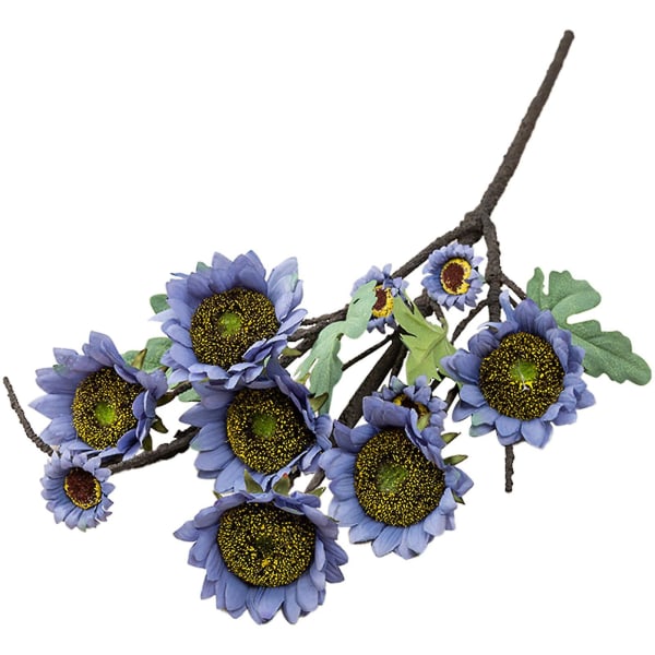 Konstgjord blomma Realistiskt ser levande färg Faux sidenblomma falska solblommadekoration för hemmet (FMY)