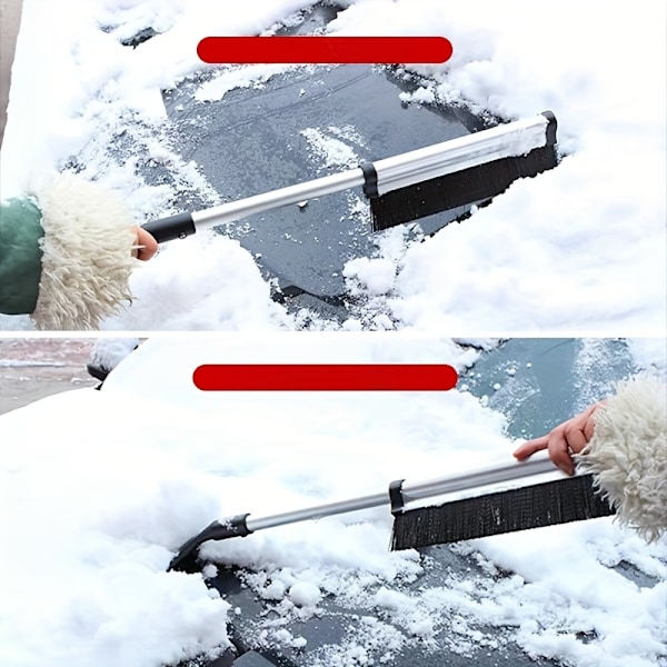 Teleskopisk Multifunksjonell Snøskuffe - Fjern Snø fra Frontruter og Vinduer Effortløst med Utvidbar Håndtak og Ergonomisk Grep - (FMY) shovel snow+snow clearing