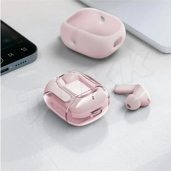 (Osta kuulokkeet, saat suojakotelon + kaulanauhan) T2 TWS -peli kuulokkeet Bluetooth 5.3 melunvaimennus HD HiFi Stereo langattomat kuulokkeet (FMY) WHITE