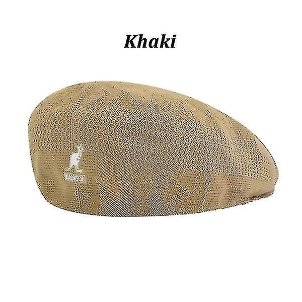 2023 Ny Kangol Beret Mesh Toppet Britisk Retrohatt (FMY) khaki