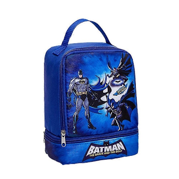 Lasten Batman Spiderman Lounaskassi Koulu Piknik Ruokakauppa Säilytyskassi Välipalakeksi Uusiokäyttöinen (FMY) A