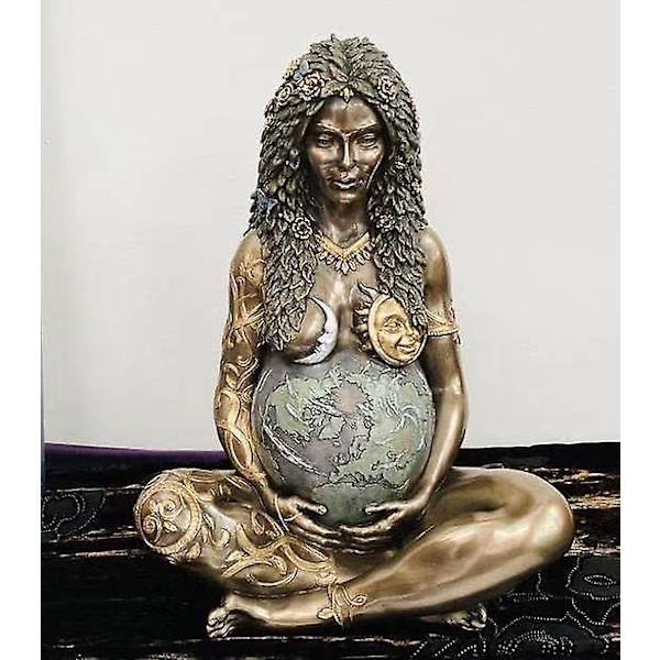 Jordemoderns Gudinna Gaia Gudinna Ornament Staty Resin Ornament (FMY) Gold