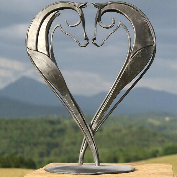 Metallihevonen patsas Veistos Taide Moderni koti Pöytäkoristeet Figuurikäsityö (FMY) Love