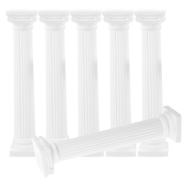 6 kpl Rooman pylväsveistos Pylväsveistos Rooman pylväs Koriste Valokuva rekvisiitta -dwdz  (FMY) White 15.30X3.20X3.20CM