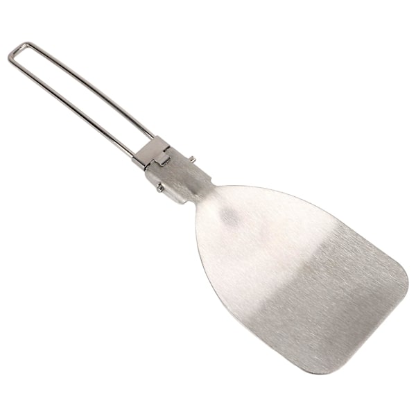 Rustfrit stål foldbar spatel med låsedesign, letvægts bærbar foldbar madspatel til udendørs camping madlavning (FMY) Rice Spoon