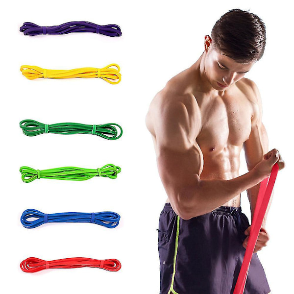 Motståndsband Elastiskt band Utrustning Gum för Fitnessträning, dra rep Gummi Sport Yoga Träning Gym Expander  (FMY) Purple