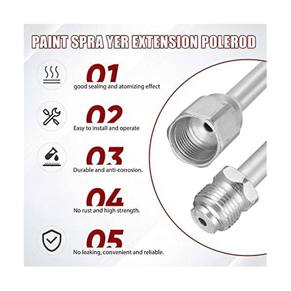 5 st Airless Sprayer Slang Kit 3600 Psi 517 Spets Vridbar Led Med Munstycksskydd Spraymunstycken Och Exten  (DPD) As Shown