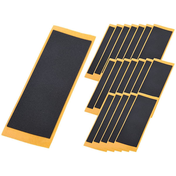 20 stk./parti Sort Træ Fingerboard Deck Udskåret Tape Stickers Sort Skum Greb Tape Stickers 38mm*110mm  (FMY) black