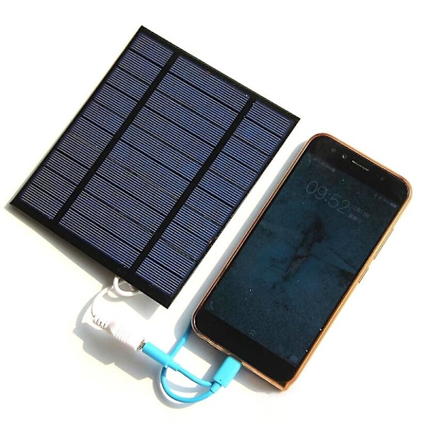 5W 5V aurinkopaneelikäyttöinen tuuletin, mini kannettava tuuletusjäähdytystuuletin 4-tuumainen USB kannettava tuuletin Ca (FMY) black