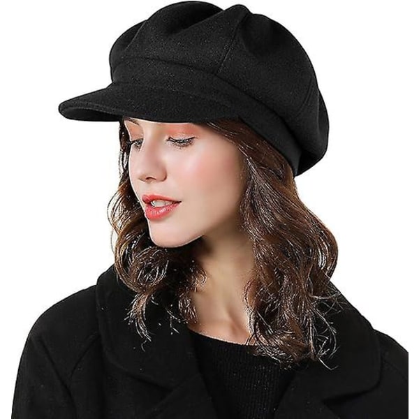 Damen Baskenmütze Newsboy Hut Französische Wollmütze Klassischer Herbst Frühling Winter  (FMY)