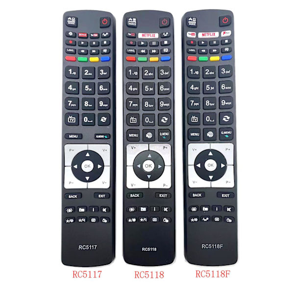 Rc5117 Rc5118 Rc5118f TV-fjärrkontroll för LED LCD 3D HD Intelligent drift Finlux 42flhk242bhcdn Fin32basebk Fin40basebk Fin48smartbk (AM4)