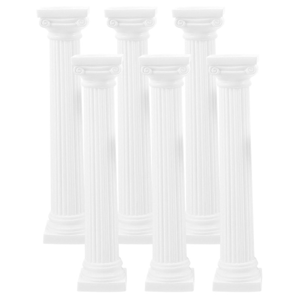 6 kpl Rooman pylväsveistos Pylväsveistos Rooman pylväs Koriste Valokuva rekvisiitta -dwdz  (FMY) White 15.30X3.20X3.20CM